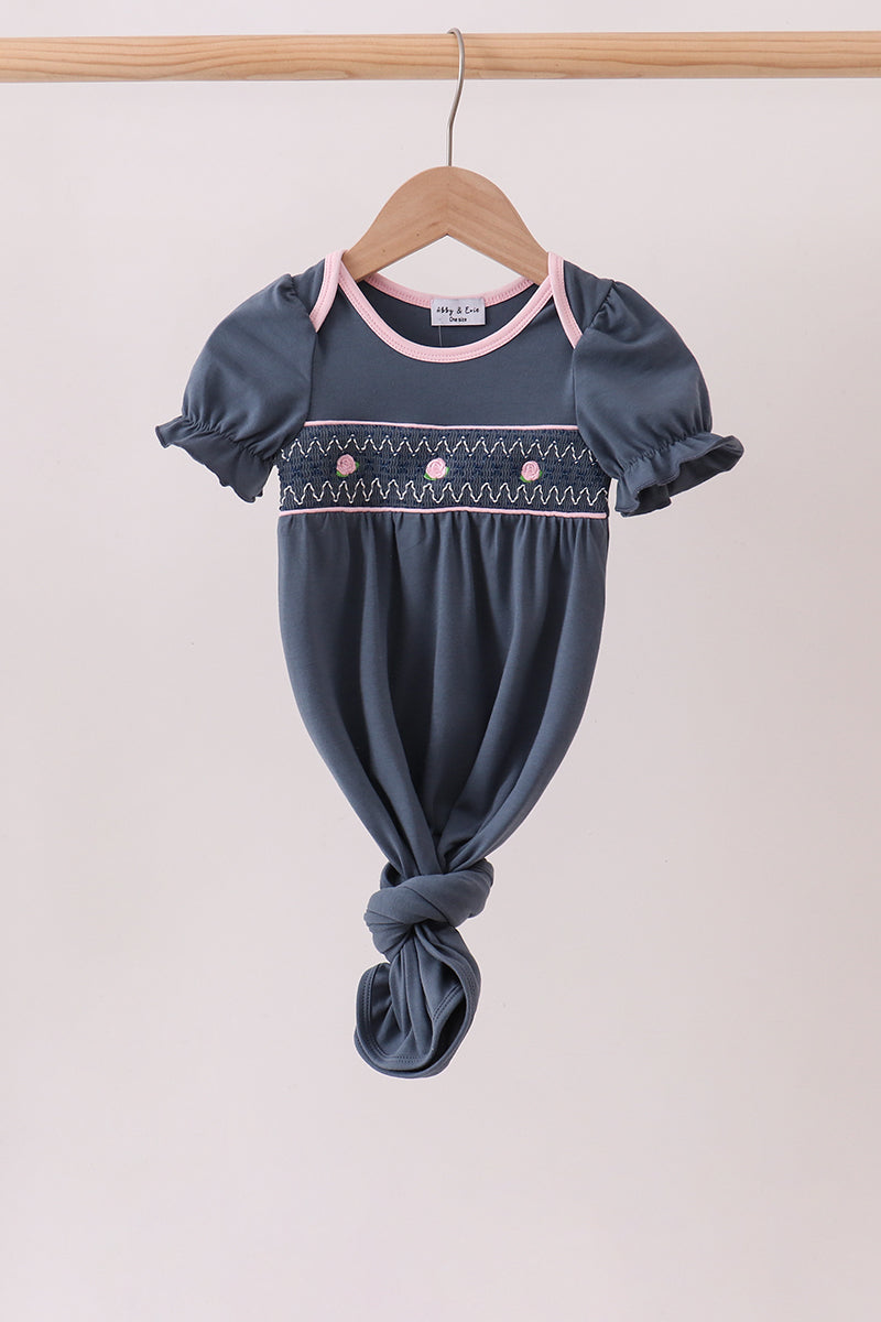 Garden Rose Smocked Gown - Aaria Tees