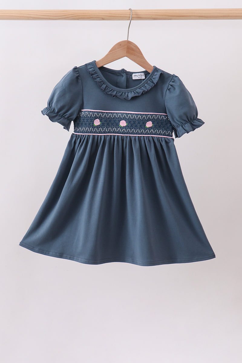 Garden Rose Smocked Ruffle Dress - Aaria Tees Aaria Tees
