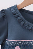 Garden Rose Smocked Ruffle Dress - Aaria Tees Aaria Tees
