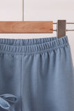 Blue Apple Crayon French Knot Ruffle Pants Set - Aaria Tees Aaria Tees