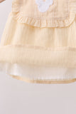 Oatmeal character french knot bloomer set Aaria Tees