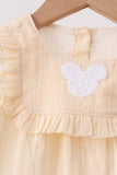 Oatmeal character french knot bloomer set Aaria Tees