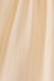 Oatmeal character french knot ruffle dress Aaria Tees