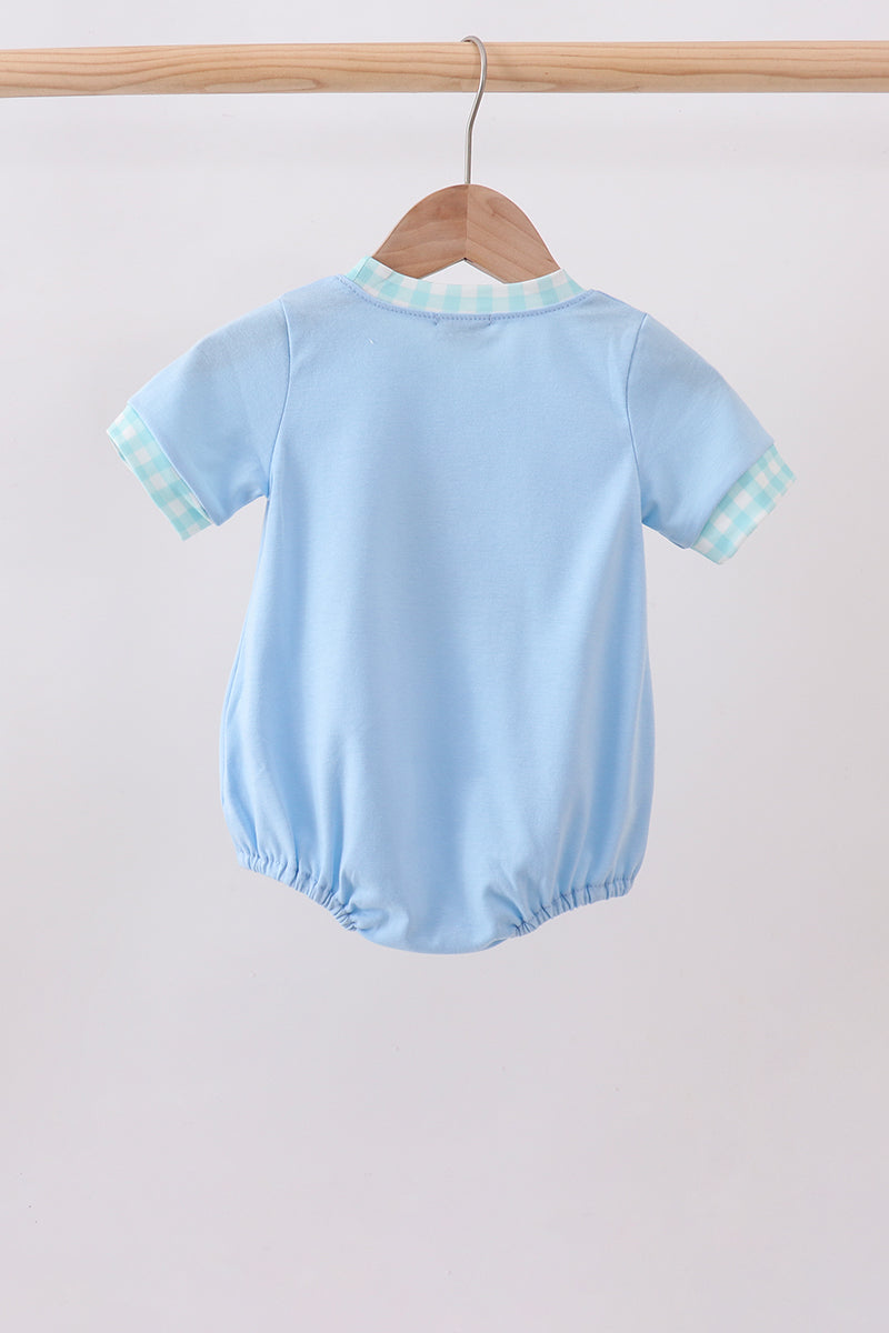 Blue Chicken Applique Bubble - Aaria Tees Aaria Tees