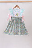 Mint Chicken Applique Ruffle Dress - Aaria Tees Aaria Tees