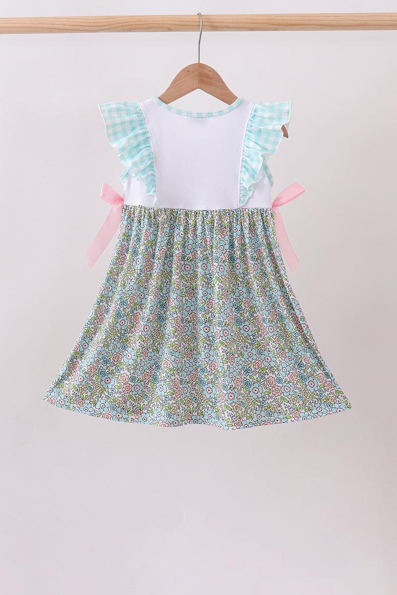 Mint Chicken Applique Ruffle Dress - Aaria Tees Aaria Tees