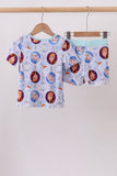 Blue frozen character bamboo pajama set Aaria Tees