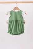 Green Sunflower Applique Ruffle Bubble - Aaria Tees Aaria Tees