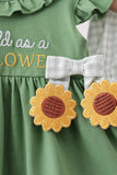 Green Sunflower Applique Ruffle Bloomer Set - Aaria Tees Aaria Tees