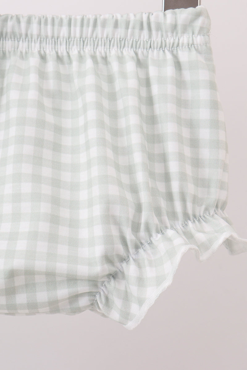 Green Sunflower Applique Ruffle Bloomer Set - Aaria Tees Aaria Tees
