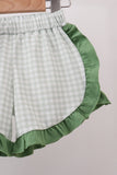 Green Sunflower Applique Ruffle Shorts Set - Aaria Tees Aaria Tees