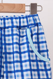 Blue character embroidery pants set Aaria Tees