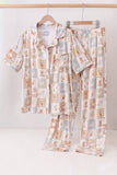 Khaki Goose Bamboo Mom Pajama Set - Aaria Tees Aaria Tees
