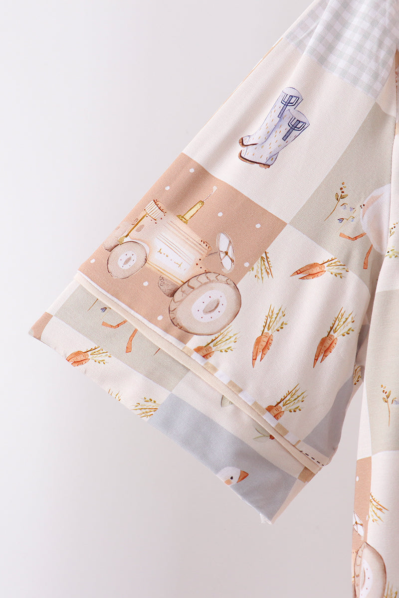 Khaki Goose Bamboo Mom Pajama Set - Aaria Tees Aaria Tees
