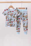 Blue character 2pc bamboo pajama set Aaria Tees
