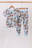 Blue character 2pc bamboo pajama set Aaria Tees