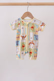 Yellow winnie the pooh bamboo romper Aaria Tees