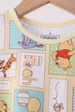 Yellow winnie the pooh bamboo pajama set Aaria Tees
