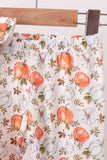 Orange Pumpkin Embroidery Ruffle Pants Set Aaria Tees