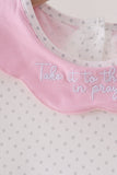 Pink Prayer Embroidery Dress - Aaria Tees Aaria Tees