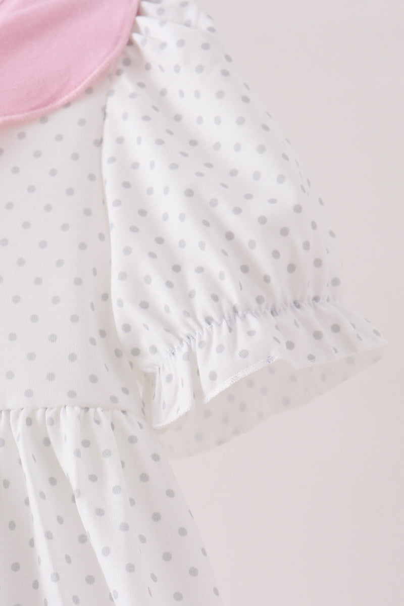 Pink Prayer Embroidery Dress - Aaria Tees Aaria Tees