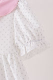 Pink Prayer Embroidery Dress - Aaria Tees Aaria Tees