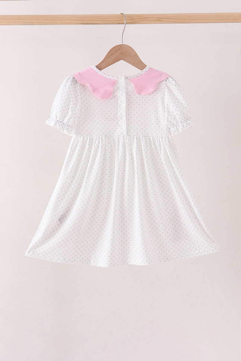 Pink Prayer Embroidery Dress - Aaria Tees Aaria Tees