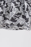 Grey Camouflage Bow Embroidery Ruffle Bubble Aaria Tees
