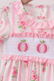 Pink Pumpkin Embroidery Ruffle Bloomer Set Aaria Tees