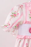Pink Pumpkin Embroidery Ruffle Bloomer Set Aaria Tees