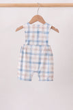 Blue Pumpkin Embroidery Gingham Bubble Aaria Tees