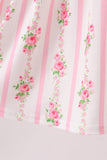 Pink Pumpkin Embroidery Ruffle Dress Aaria Tees