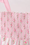 Pink Pumpkin Floral Smocked Mom Dress Aaria Tees