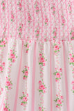Pink Pumpkin Floral Smocked Mom Dress Aaria Tees