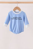 Blue Embroidery Bubble Aaria Tees
