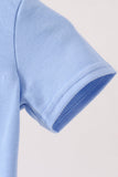 Blue Embroidery Romper Aaria Tees