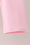 Pink Floral Embroidery Pants Set Aaria Tees