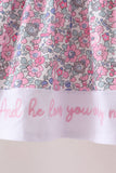 Pink Floral Embroidery Pants Set Aaria Tees
