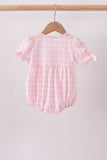 Pink Mallard Applique Gingham Bubble Aaria Tees