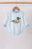 Blue Mallard Applique Gingham Bubble Aaria Tees