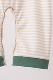 Brown Stripe Mallard Applique Romper Aaria Tees