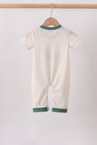 Brown Stripe Mallard Applique Romper Aaria Tees