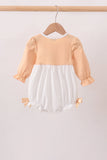Beige Deer Embroidery Bubble Aaria Tees