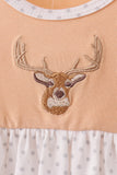 Beige Deer Embroidery Bloomer Set Aaria Tees