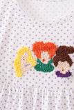 Purple Hocus pocus french knot ruffle dress - Aaria Tees Aaria Tees