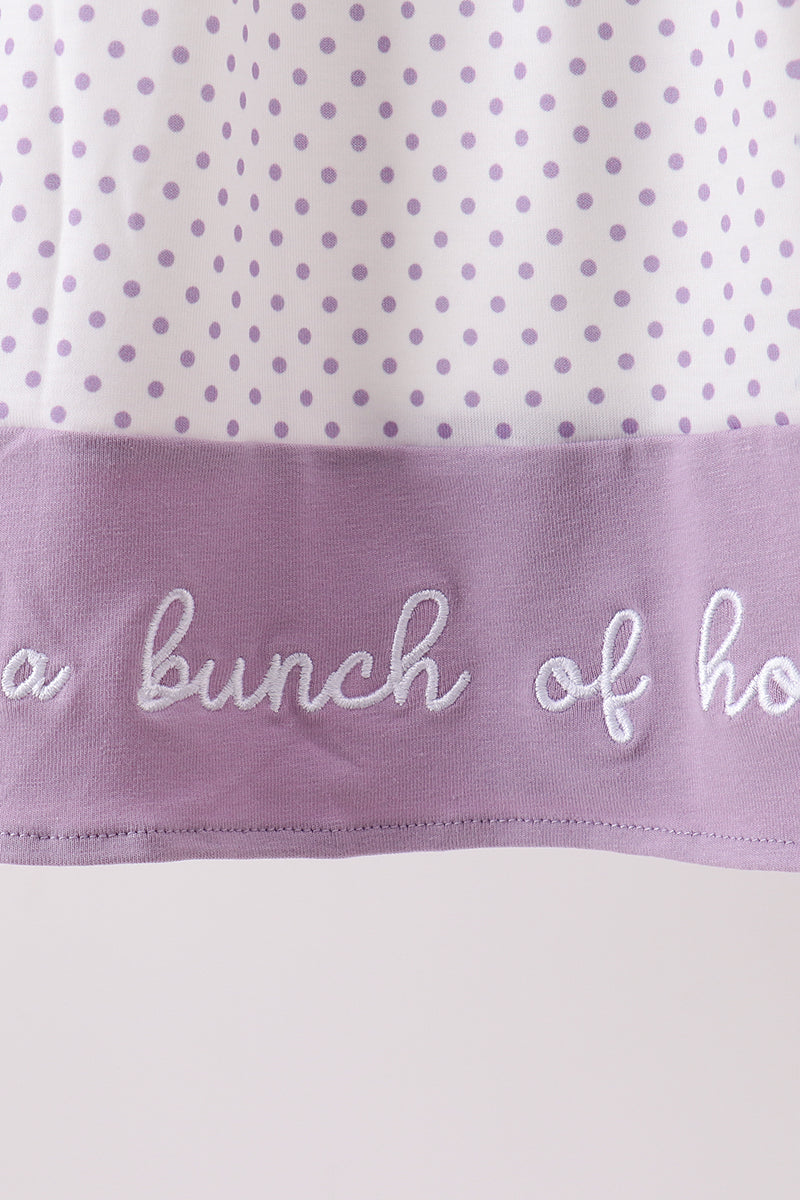 Purple Hocus pocus french knot ruffle dress - Aaria Tees Aaria Tees