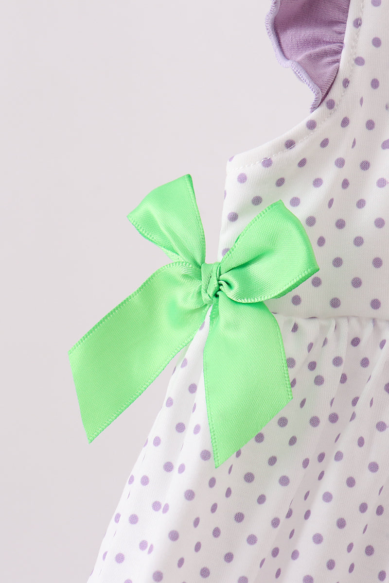 Purple Hocus pocus french knot ruffle dress - Aaria Tees Aaria Tees