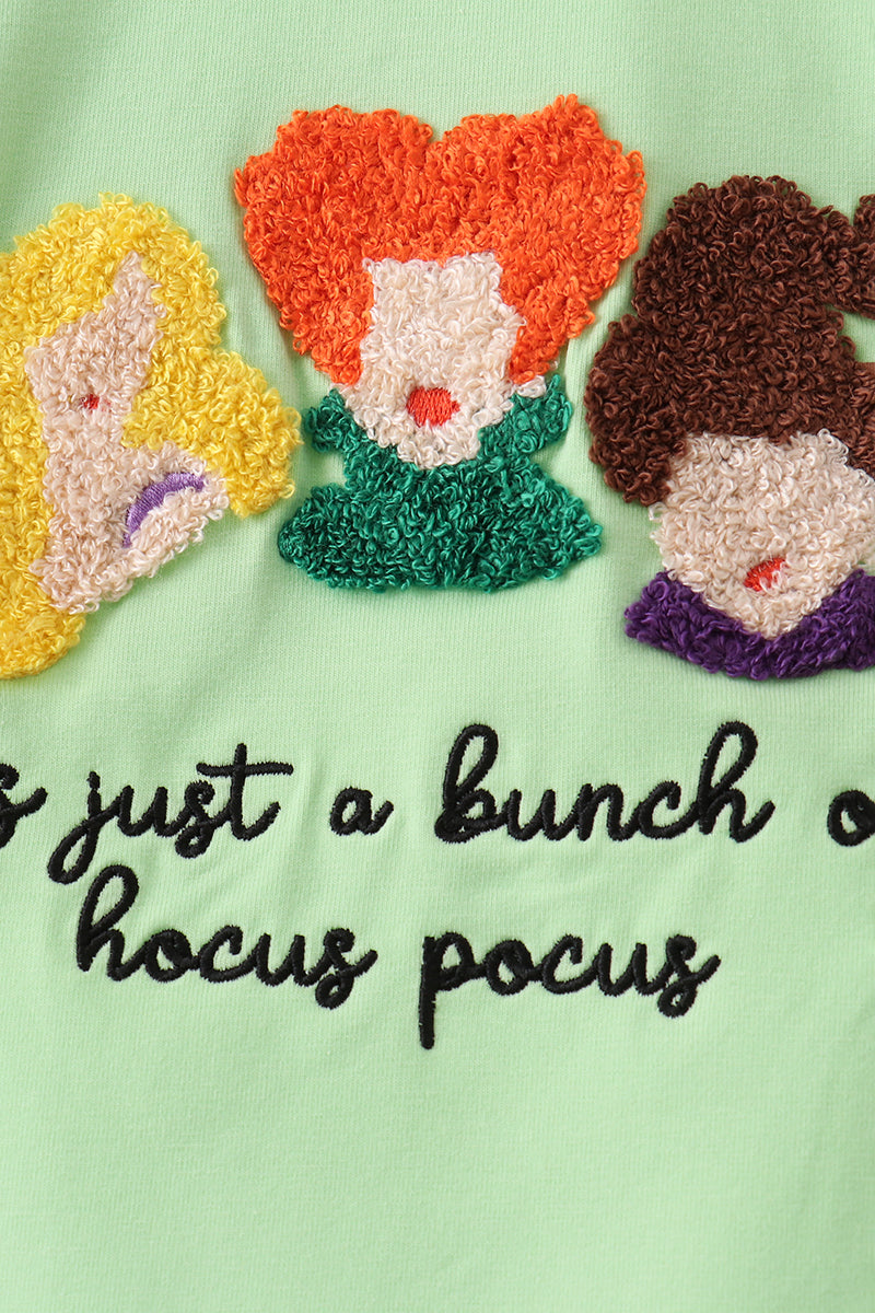 Green Hocus pocus french knot pants set - Aaria Tees Aaria Tees