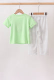 Green Hocus pocus french knot pants set - Aaria Tees Aaria Tees
