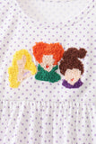 Purple Hocus pocus french knot ruffle pants set - Aaria Tees Aaria Tees